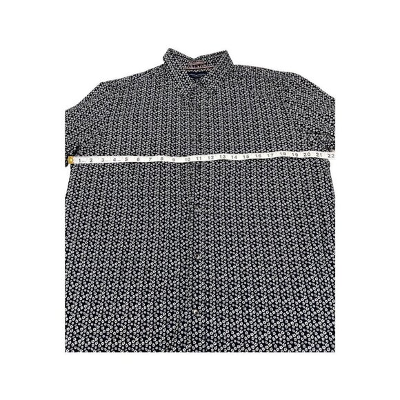 Denim And‎ Flower Ricky Singh Mens Shirt L Long Sleeves Navy White - Picture 4 of 6